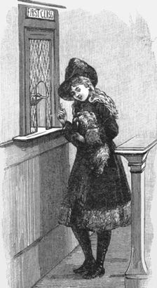 'Studies of Life and Character at a Railway Station; Dog Ticket 1890. Creator: Unknown