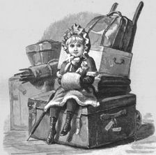 'Studies of Life and Character at a Railway Station; Minding the Luggage 1890. Creator: Unknown
