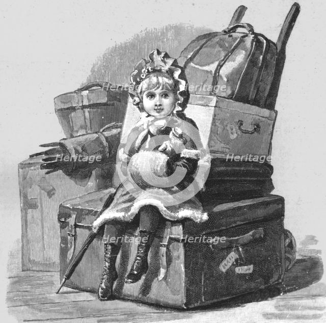 ''Studies of Life and Character at a Railway Station; Minding the Luggage', 1890. Creator: Unknown.