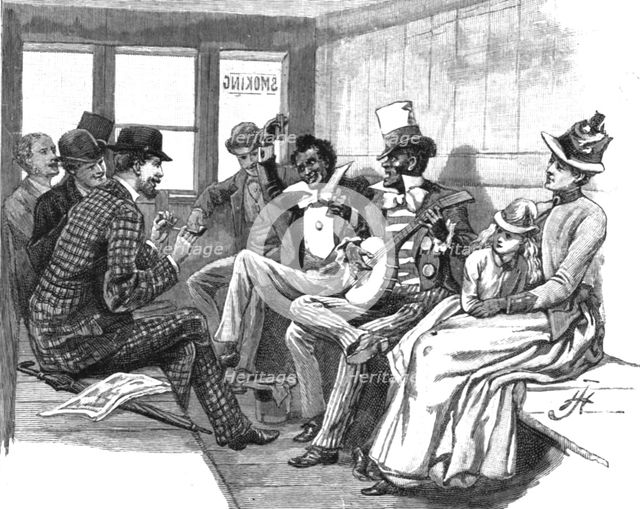 ''Studies of Life and Character at a Railway Station; Working their way to the Seaside', 1890. Creator: Unknown.