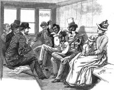 'Studies of Life and Character at a Railway Station; Working their way to the Seaside 1890. Creator: Unknown