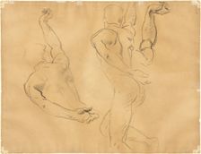 Studies of Male Nudes [verso], 1918-1919. Creator: John Singer Sargent