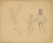Studies of Men and Boys, c. 1840-1850. Creator: James Goodwyn Clonney