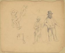 Studies of Men and Boys, c. 1840-1850. Creator: James Goodwyn Clonney