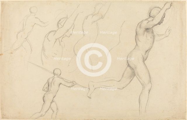 Studies of Men Running. Creator: William Etty.