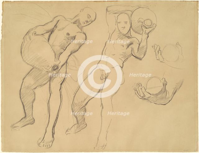 Studies of Notus for "The Winds", 1922-1925. Creator: John Singer Sargent.