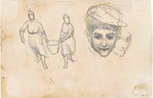 Studies of Peasants [verso], 1870-1872. Creator: John Singer Sargent