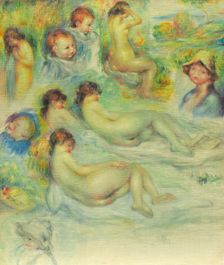 Studies of Pierre Renoir; His Mother, Aline Charigot; Nudes; and Landscape, 1885/86. Creator: Pierre-Auguste Renoir