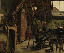 Studio of a Painter, 1884. Creator: Charles Mertens