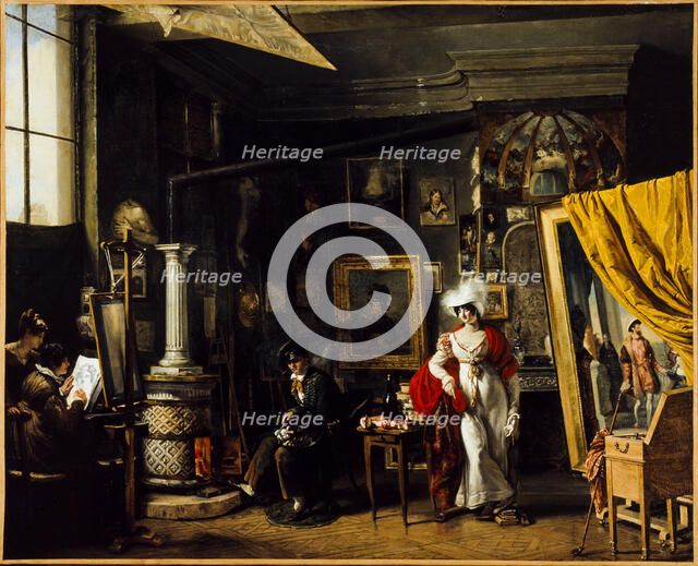 Studio of the painter T. B. Bitter (1781-1832), between 1819 and 1825. Creator: TB Bitter.