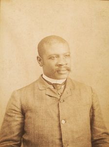 Studio portrait of a man, c1880-c1889. Creator: G Everett