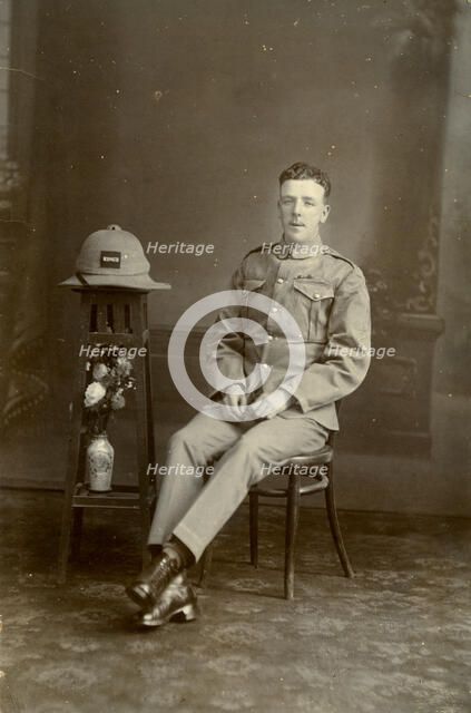 Studio portrait of a soldier of C Company, 2nd Battalion the King's Regiment, Iraq, 1926. Artist: Unknown