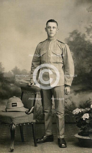 Studio portrait of a soldier of C Company, 2nd Battalion the King's Regiment, Iraq, 1926. Artist: Unknown