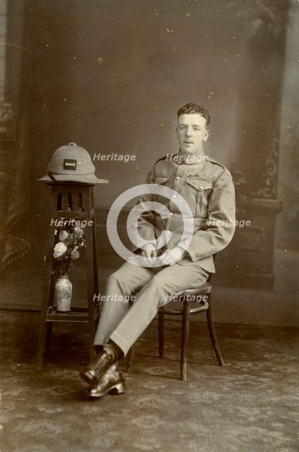 Studio portrait of a soldier of C Company, 2nd Battalion the King's Regiment, Iraq, 1926. Artist: Unknown