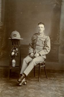 Studio portrait of a soldier of C Company, 2nd Battalion the King's Regiment, Iraq, 1926