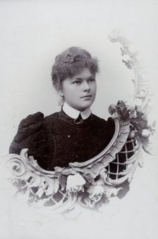 Studio portrait of an 18 year old girl, c1900. Creator: Unknown