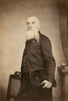 Studio Portrait of an Elderly Gentleman, 1864. Creator: F. de Lagravière