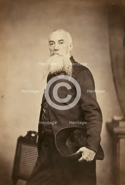 Studio Portrait of an Elderly Gentleman, 1864. Creator: F. de Lagravière.