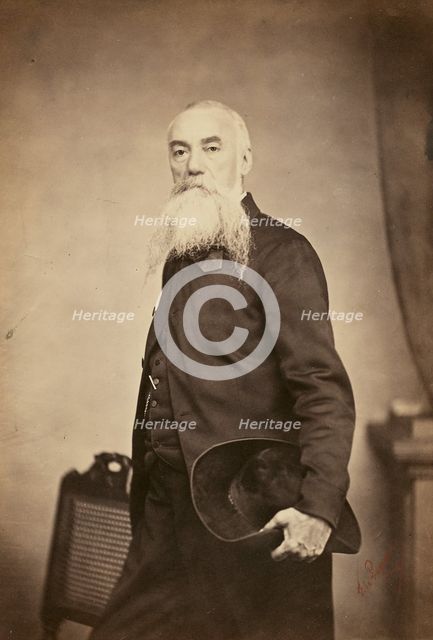 Studio Portrait of an Elderly Gentleman, 1864. Creator: F. de Lagravière.