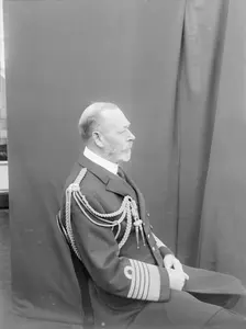Studio portrait of George V taken aboard HMY Victoria and Albert c1935. Creator: Kirk & Sons of Cowes