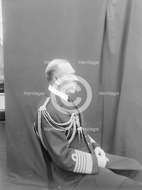 Studio portrait of George V taken aboard 'HMY Victoria and Albert', c1935. Creator: Kirk & Sons of Cowes.