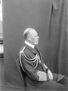 Studio portrait of George V taken aboard HMY Victoria and Albert c1935. Creator: Kirk & Sons of Cowes