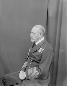 Studio portrait of George V taken aboard HMY Victoria and Albert c1935. Creator: Kirk & Sons of Cowes