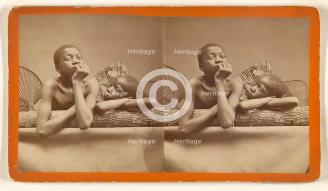 Studio Portrait of Two Boys, 1880s. Creator: O. Pierre Havens.