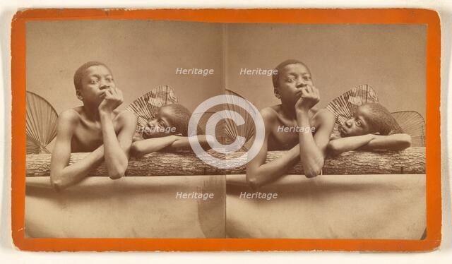Studio Portrait of Two Boys, 1880s. Creator: O. Pierre Havens.