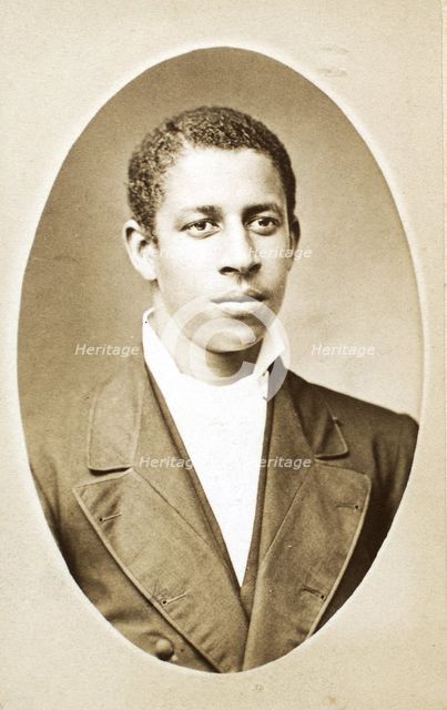 Studio portrait of unidentified young man, c1870-c1879. Creator: M Stahn.