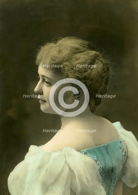 Studio portrait, unknown lady, c1902. Creator: Robert Henry Furman.