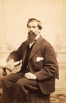 Studio protrait of unidentified man dated July 3, 1868. Creator: Bradley & Rulofson