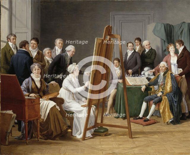 Studio Scene (Adélaïde Labille-Guiard Portrays Joseph-Marie Vien), 1808. Creator: Capet, Marie-Gabrielle (1761-1818).
