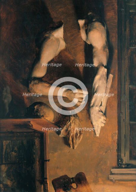 Studio Wall, 1852. Artist: Menzel, Adolph Friedrich, von (1815-1905)