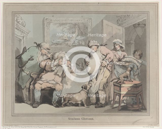 Studious Gluttons, October 1788. Creator: Samuel Alken.