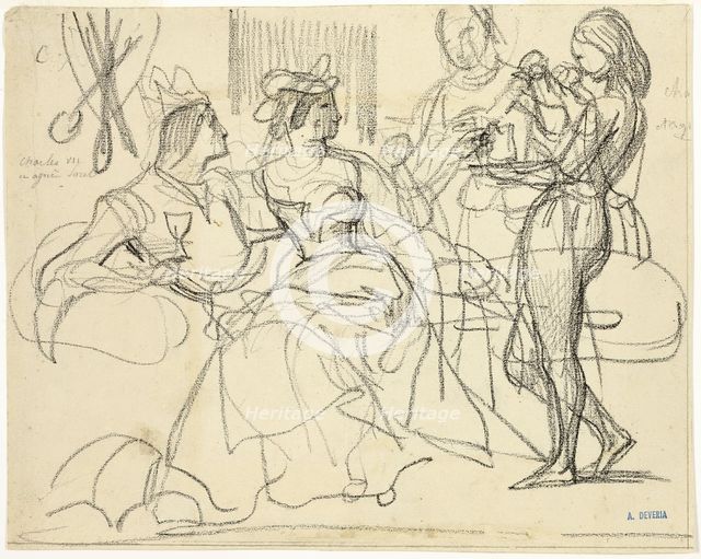 Study, 1839/42. Creator: Achille Deveria.