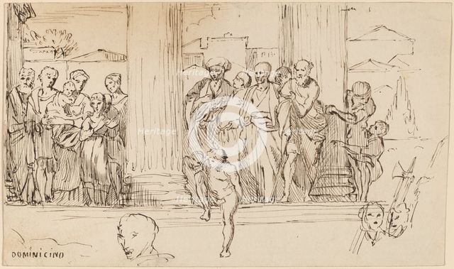 Study after Domenichino, c. 1858. Creator: Elihu Vedder.
