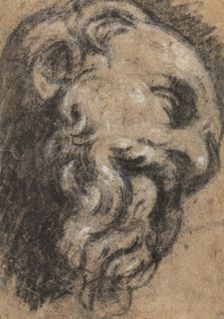 Study after Michelangelo's Saint Damian, c.between 1545 and 1550. Creator: Jacopo Tintoretto