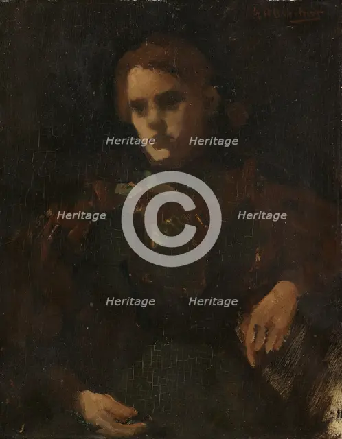Study after the Model (Geesje Kwak?), c.1880-c.1923. Creator: George Hendrik Breitner.