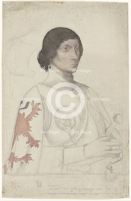 Study after the portrait of a lord of Naaldwijk, 1869-1925. Creator: Antoon Derkinderen.