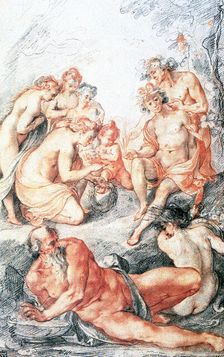 Study, Baptism of a Child c1584-1609. Artist: Joseph Heintz the Elder