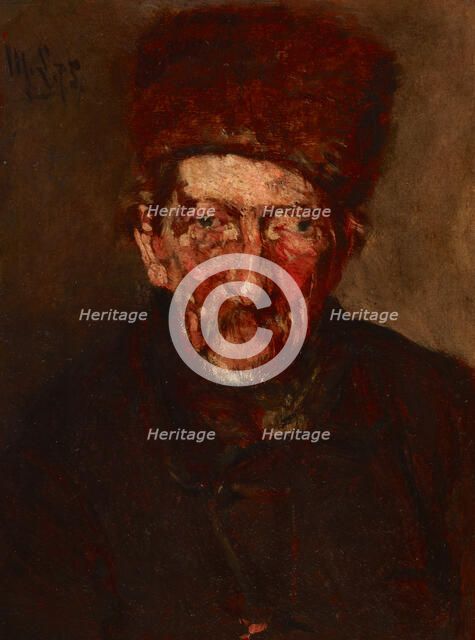 Study: Bust of a Man / Bust of a Woman-Two-sided Painting, 1875. Creator: Max Liebermann.