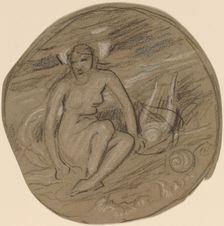 Study for "Music", c. 1890. Creator: Elihu Vedder
