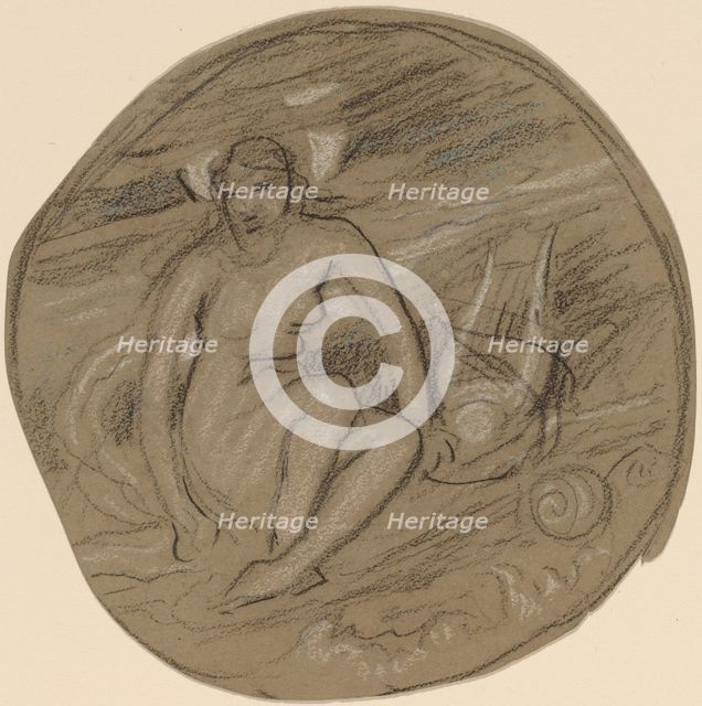 Study for "Music", c. 1890. Creator: Elihu Vedder.