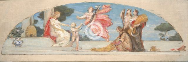 Study for mural, Union Trust Company Building, "The Sources of Wealth", ca. 1903. Creator: Kenyon Cox.