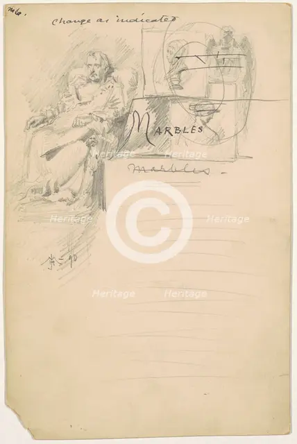 Study for "Marbles", 1890. Creator: James Henry Moser.