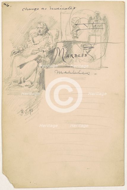 Study for "Marbles", 1890. Creator: James Henry Moser.