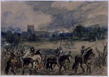 Study for Margaret of Anjou taken Prisoner after the Battle of Tewkesbury 1873. Artist: Sir John Gilbert