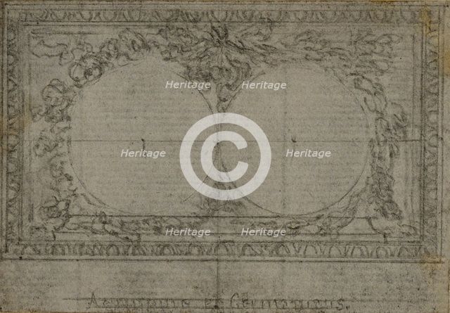 Study for Medallions, in Tacitus "Tibère, ou Les Six Premiers Livres des Annales", Book..., c. 1768. Creator: Hubert Francois Gravelot.