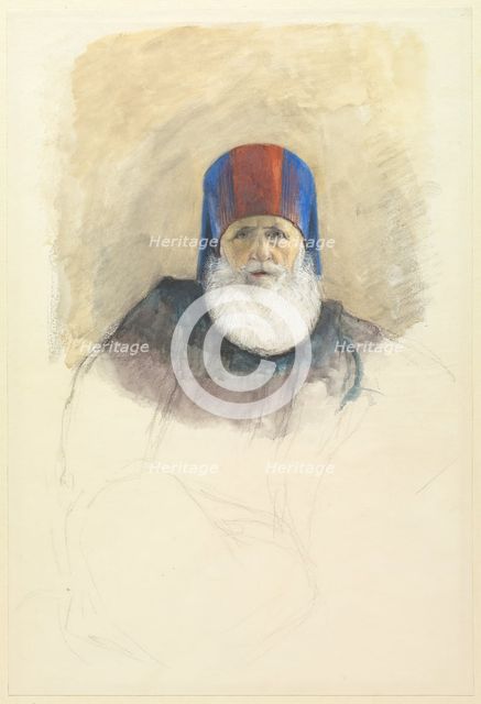 Study for Mehmet Ali Pasha, c. 1844. Creator: John Frederick Lewis (British, 1805-1876).
